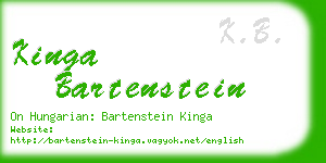kinga bartenstein business card